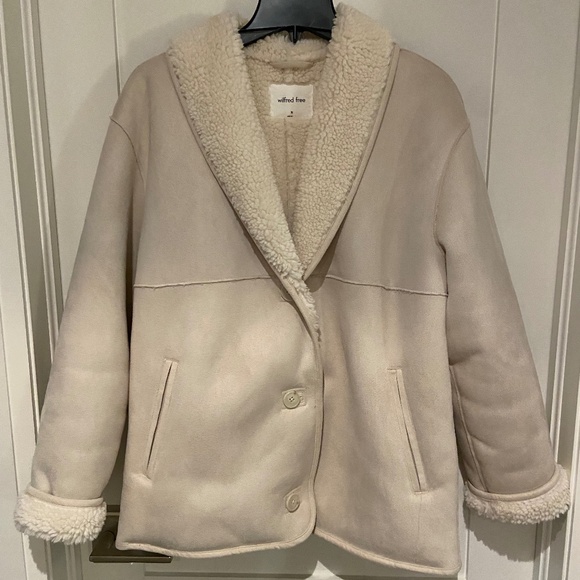 Faux shearling jacket - winter white - size Medium - Picture 1 of 3